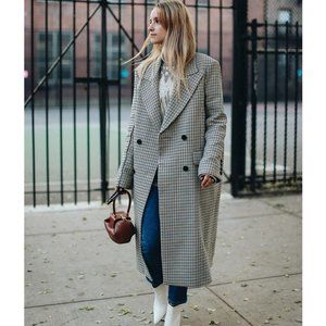 H&M Double-breasted Check Coat BLOGGER FAVORITE